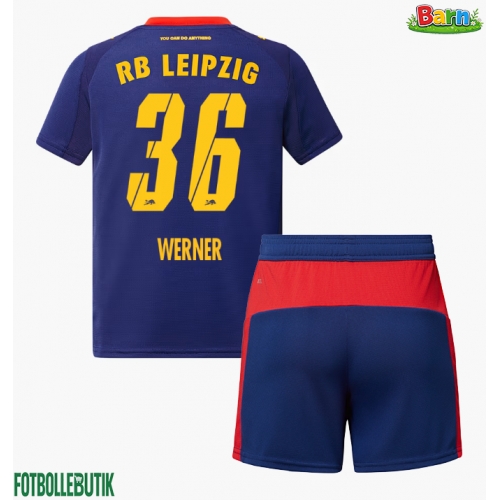 RB Leipzig Timo Werner #36 Bortaställ Barn 2025-26 Kortärmad (+ Korta byxor)